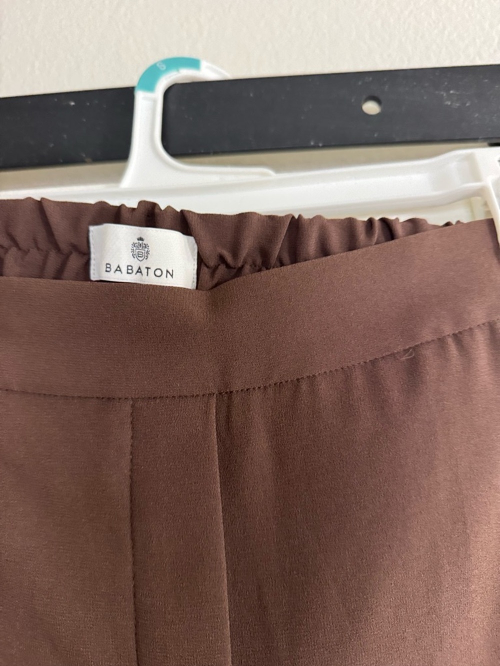 Babaton Straight Leg Pants in Chocolate Brown